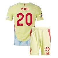 Maglie da calcio Spagna Pedri Gonzalez #20 Seconda Maglia Bambino Europei 2024 Manica Corta (+ Pantaloni corti)